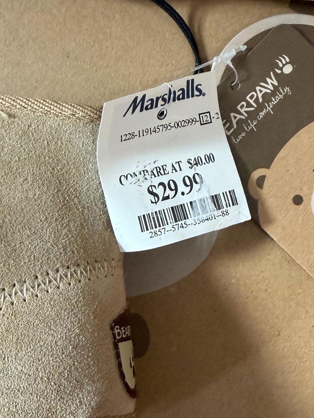 BEARPAW Toddler Girls Tan Suede Faux Fur Zip Boots Sz 6 NWT - Picture 4 of 5